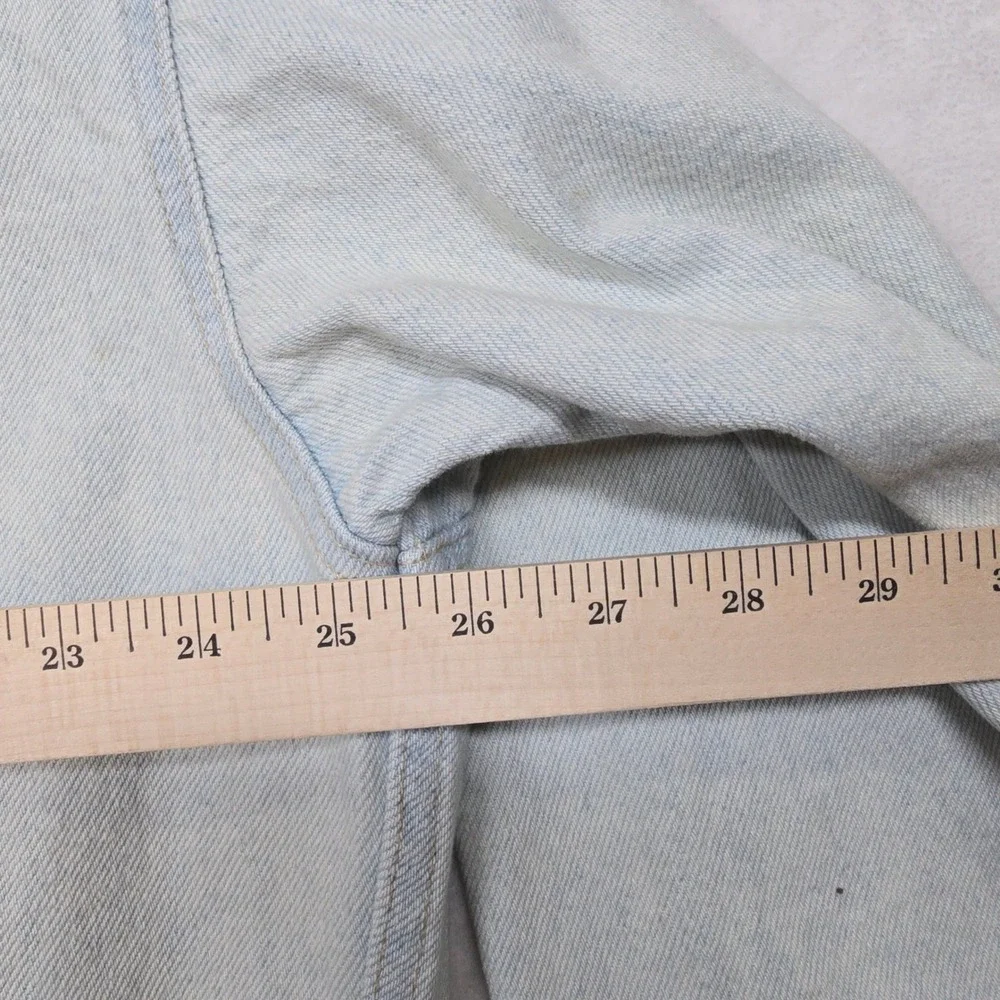 Vintage Levi's Denim Trucker Jacket Mens XL Distressed Light‎ Wash Jean Made USA - Picture 12 of 14